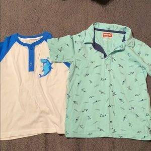 Boys shark shirts